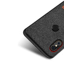Bakeey Luxury Fabric Splice Soft Silicone Edge Shockproof Protective Case For Xiaomi Mi8 Mi 8