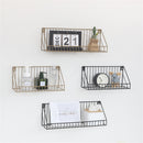 Iron Wall Shelf Mounted Storage Rack Organization Bedroom Kitchen Home Kid Room DIY Decoration Holder