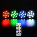 ZANLURE 4PSC Multi-color Remote Controlled Waterproof LED Work Light Ourdoor Multifunctional Time Rotating Diving Lights