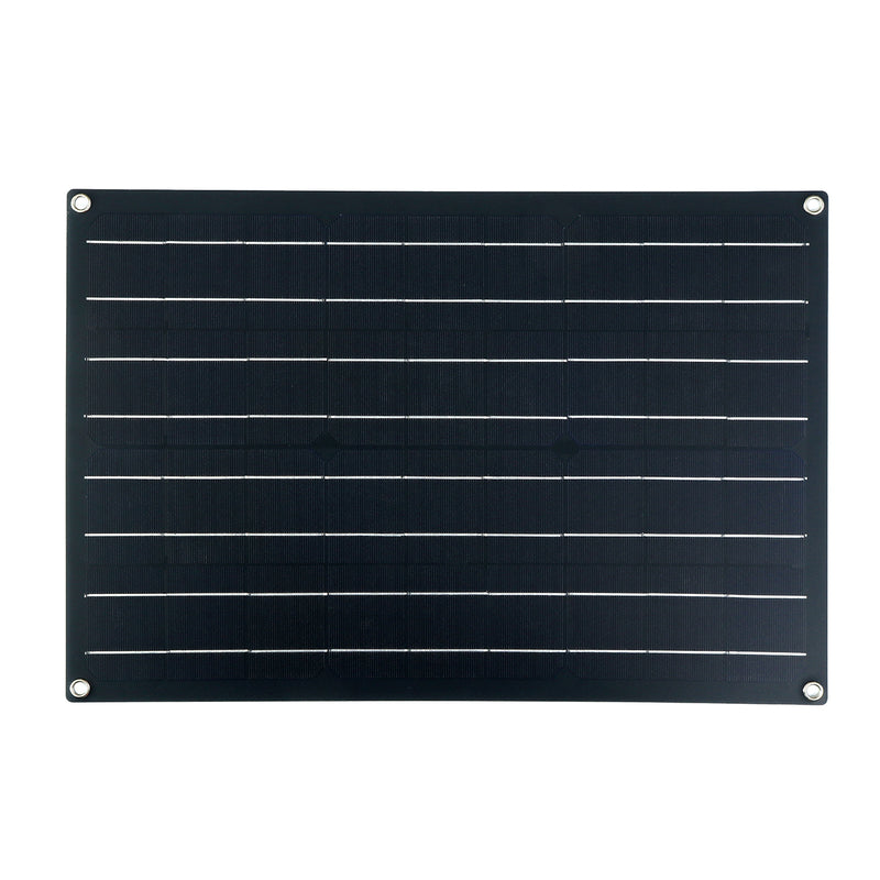 30W Waterproof Solar Panel Matte Texture Car Emergency Charger WIth 4 Protective Corners Dual USB+DC