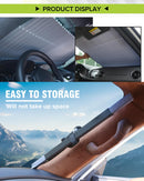 Folding Auto Windshield Block Cover Car Retractable Front Window Sun Shade Visor