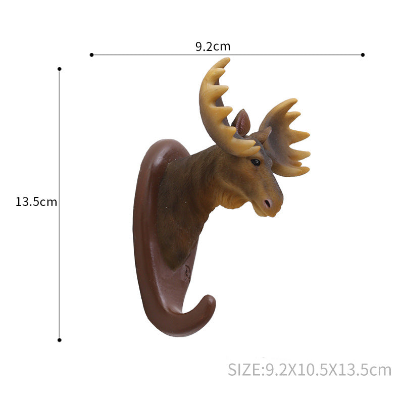 Honana DX-N1 Animal Head Hook Resin Craft 3D Animal Mural Wall Decorative Ornament Hanger