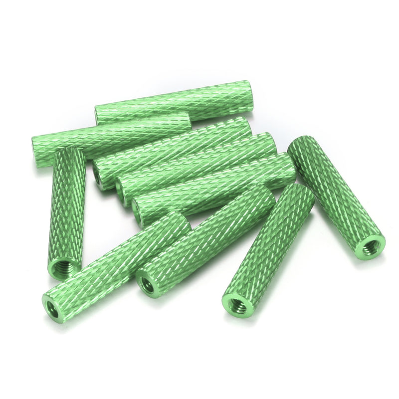 Suleve M3AS17 50Pcs M3 25mm Knurled Standoff Aluminum Alloy Anodized Spacer