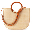 6L Women Straw Rattan Bag Woven Beach Handbag Shoulder Tote Outdoor Travel