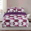 3 PCS Bedding Sets Geometric Lattice Pattern Quilt Cover Pillowcase For Queen Size