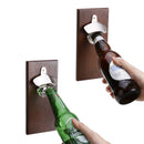 Wall Mounted Bottle Opener Rustic Wood Alloy Cap Catcher Kitchen Bar Decorations