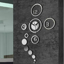 Honana DX-X1 Creative 3D Acrylic Mirror Wall Sticker Quartz Clocks Watch Large Home Decor