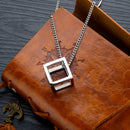 Retro Rubik's Cube Hollow Pendant Pendant Solid Wave Men's Necklace