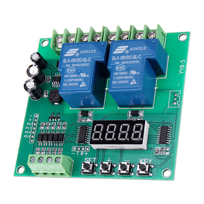 YYB-5 12V 24V Motor Forward  Reverse Motor Speed Controller Board Two Relay Delay Timing Cycle Module DIY Motor