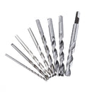 8pcs 5/16-1/4 Inch Self Centering Door Window Hinge Set Twist Wood Drill Bit Hole Puncher