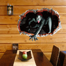 Miico Halloween Wall Sticker Girl Ghost Broken Wall Stickers Ghost Breaking Wall