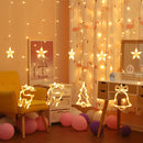 AC110V AC220V 3M Christmas Curtain Window Warm White LED String Light Fairy Party Wedding Outdoor Garden Lamp