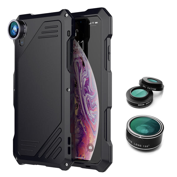 198 Fisheye Lens + 15X Macro Lens + Wide Angle Lens + IP54 Waterproof Shockproof Protective Case