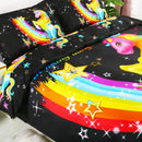3 PCS Bedding Sets 3D Animal Unicorn Printing Quilt Cover Pillowcase For Queen Size
