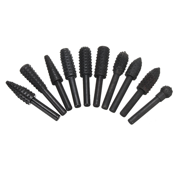 5/10Pcs Woodworking Electric Rotary File Wood Carving Root Milling Tool Cutter Grinding Head Set