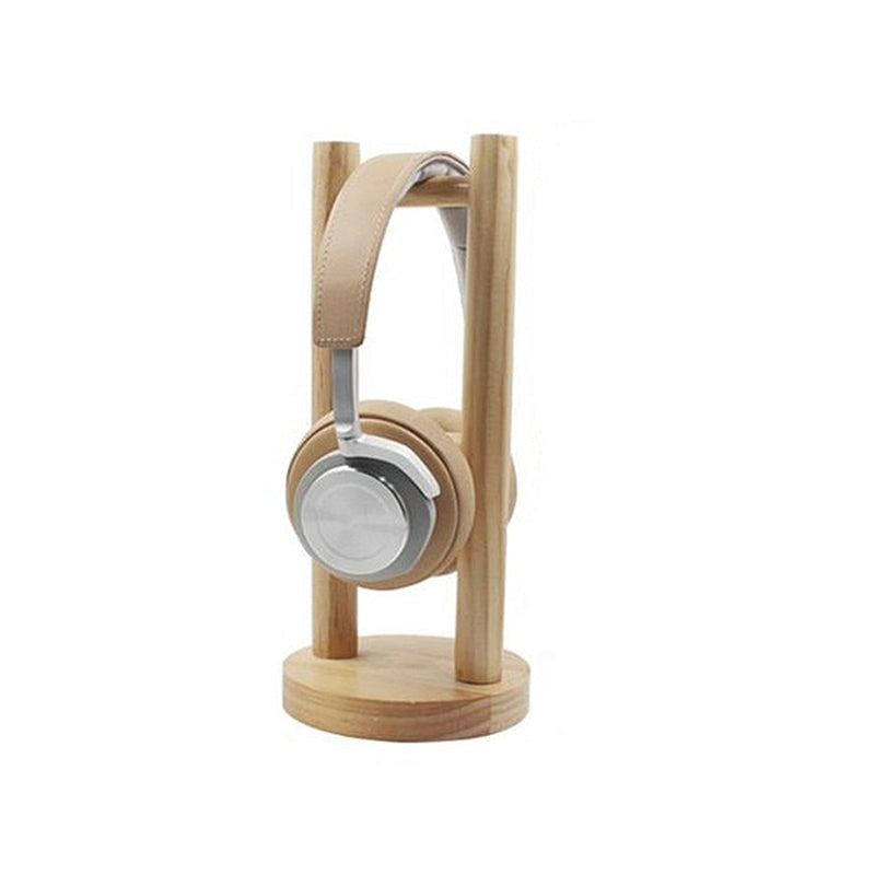 Bamboo Wood Headphone Holder Stand Headset Mount Bracket Desktop Headphone Stand