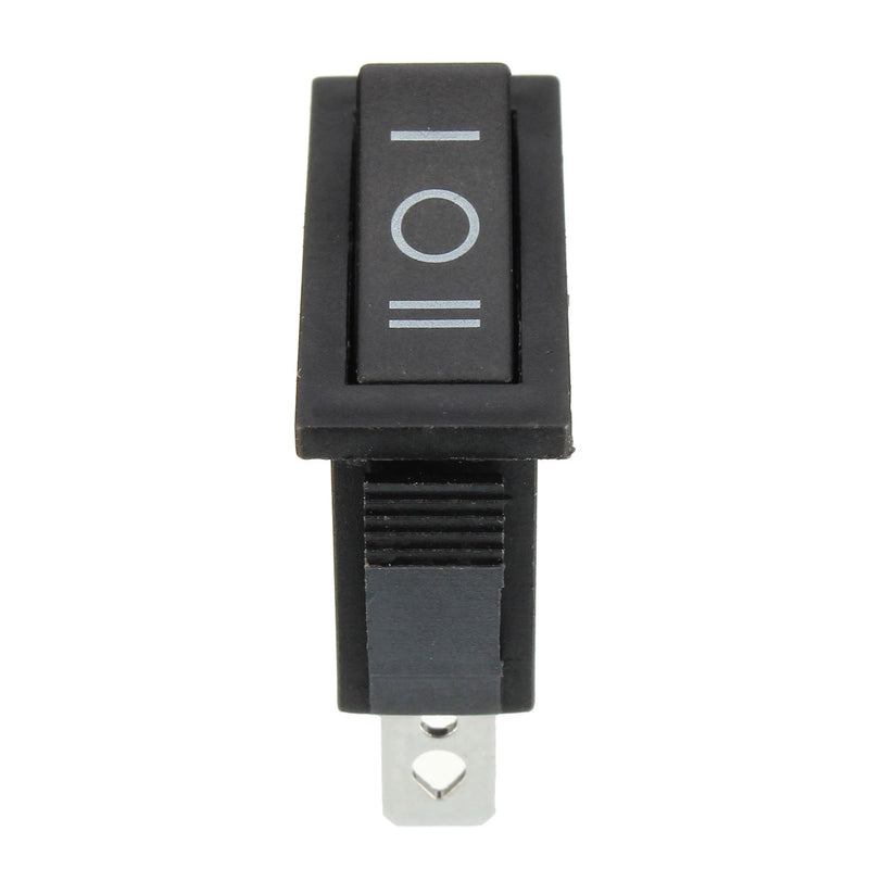 KCD3-3PD Rectangle Rocker Switch 3P3T  125C off-on II-0-I Sign Black