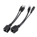 6pcs  POE Adapter Cable Tape Screened POE Switch Cable POE Splitter Injector Power Supply 12V Synthesizer Separator Combiner