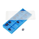 Drillpro 10pcs HRC45 Blue Nano CCMT060204-HM YBC251 Carbide Insert for SCLCR/L Turning Tool Holder