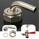 Brewing Faucet Connector 90 Degree Tail Pipe Elbow Six Angle Nut Washer Gasket Thread Standard 5/8 Inch Barware