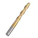 Drillpro 10pcs 3.175mm Shank Titanium Coated Spiral Flat End Milling Cutter Two Flute CNC Milling Cutter