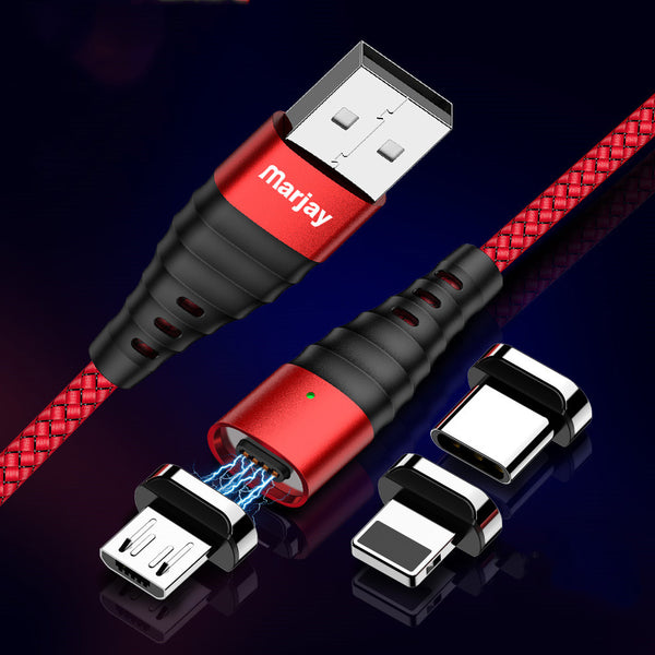 Marjay 3A Type C Micro USB LED Indicator Braided Fast Charging Data Cable For Huawei P30 Pro Mate 30 Xiaomi Mi9 9Pro Redmi 7A Redmi 6Pro OUKITEL Y4800