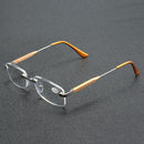 Aluminum-magnesium Alloy Reading Glasses Frameless HD Resin Lenses Presbyopic Glasses