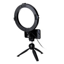 Live Video Dimmable LED Ring Light Photography Adjustable 360 Rotating Fill Light with Phone Clip Selfie Holder Tripod for Beauty Makeup