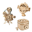 3D Wooden Model Puzzle Game Laser Cutting Assembly Mechanical Toys Gift