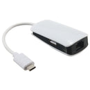USB 3.1 Type-C to 2-Port USB 2.0 Hub Micro USB RJ45 LAN Gigabit Ethernet Adapter