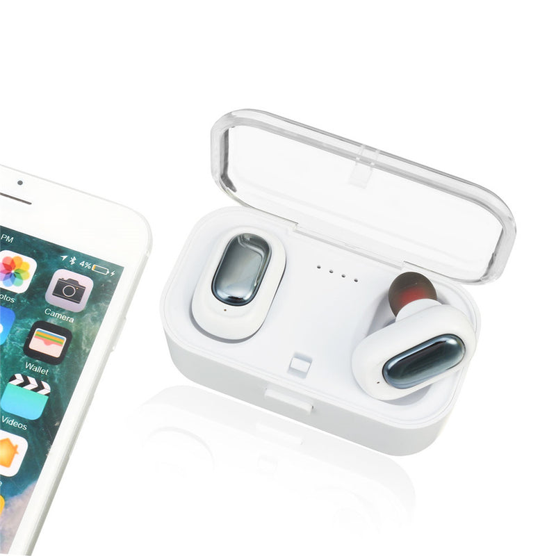 L1 Mini TWS bluetooth 5.0 Headset Wireless HiFi Stereo Sport Headphones Noise Cancelling Earphone with Charging Case for Xiaomi Huawei