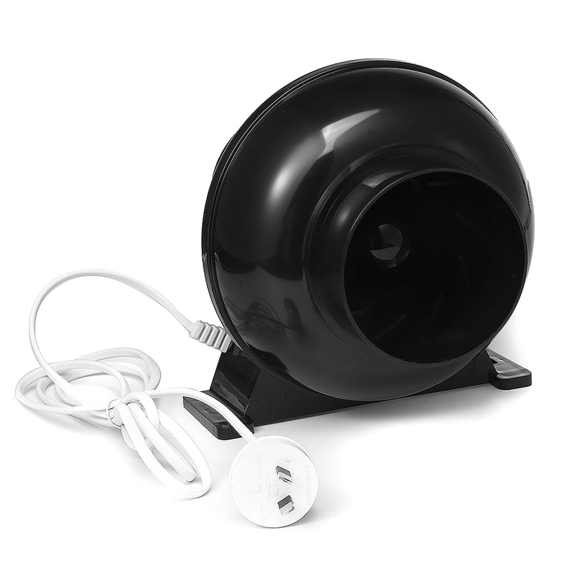 4Inch 32W 240V Black Inline Duct Booster Fan Ventilation Exhaust Air Blower