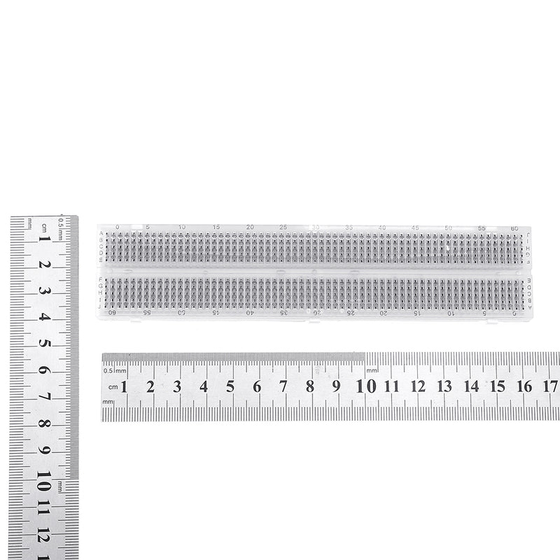 630 Holes Transparent Breadboard Protoboard DIY Kit Universal PCB Circuit Board Solderless