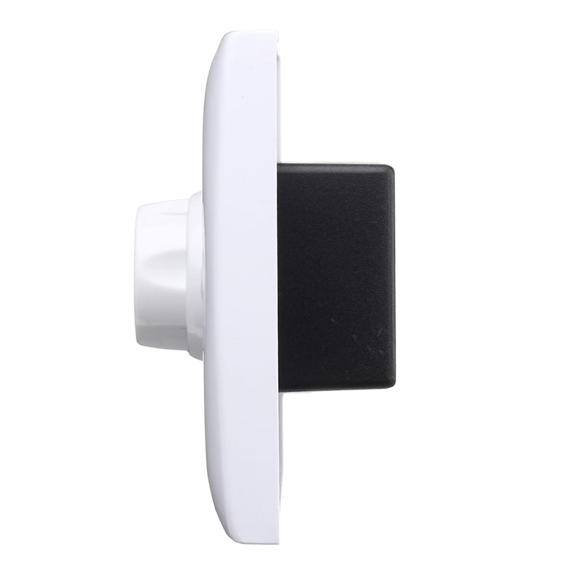 220V LED Dimmer Single Light Rotary Switch for Dimmable Lighting White