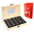 50pcs 25/27/30mm Round Coins Holders Storage Container Display Cases Wooden Box