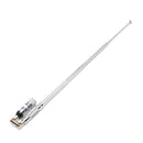 1150mm Stainless Steel VHF FM Telescopic BNC Antenna 76-108MHz for Radio Transmitter