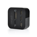 DM-HC01 All-in-one 3 Ports USB 2.0 HUB SD TF MS M2 MMC Card Reader Cable Splitter Adapter