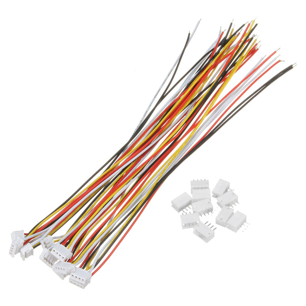 Excellway 10 Sets Mini Micro JST 1.5mm ZH 4-Pin Connector Plug With Wires Cables 150mm