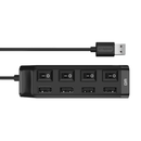 DM CHB005 4 Ports USB Hub with Switch USB2.0 Extender Extension Connector Adapter for PC Laptop