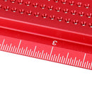 Drillpro TS 6 Inch Aluminum Alloy Hole Precision Marking T Ruler Hole Positioning Measuring Ruler Woodworking Scriber Scribing Tool