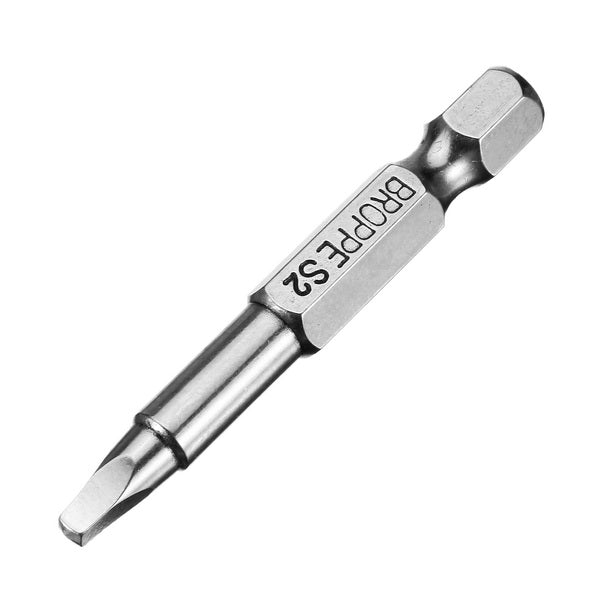BROPPE 3Pcs 50mm S1-S3 Magnetic Square Head Screwdriver Bits 1/4 Inch Hex Shank
