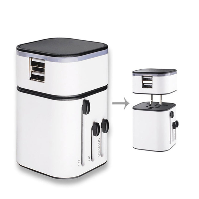 AUGIENB Universal Conversion Converter Global Charger Plug Travel Power Adapter Dual USB Ports
