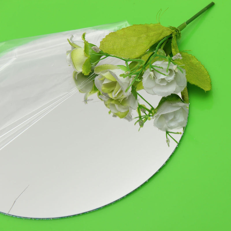 Honana DX-Y4 28Pcs Cute Silver DIY Circle Mirror Wall Stickers Home Wall Bedroom Office Decor