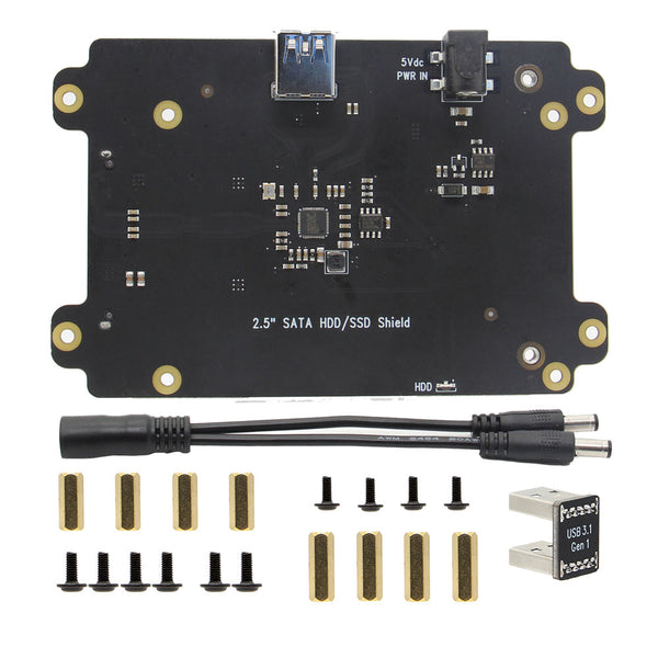 NVIDIA Jetson Nano 2.5 inch SATA SSD/HDD Shield Storage Expansion Board USB 3.1 T300 V1.0 for NVIDIA Jetson Nano Developer Kit