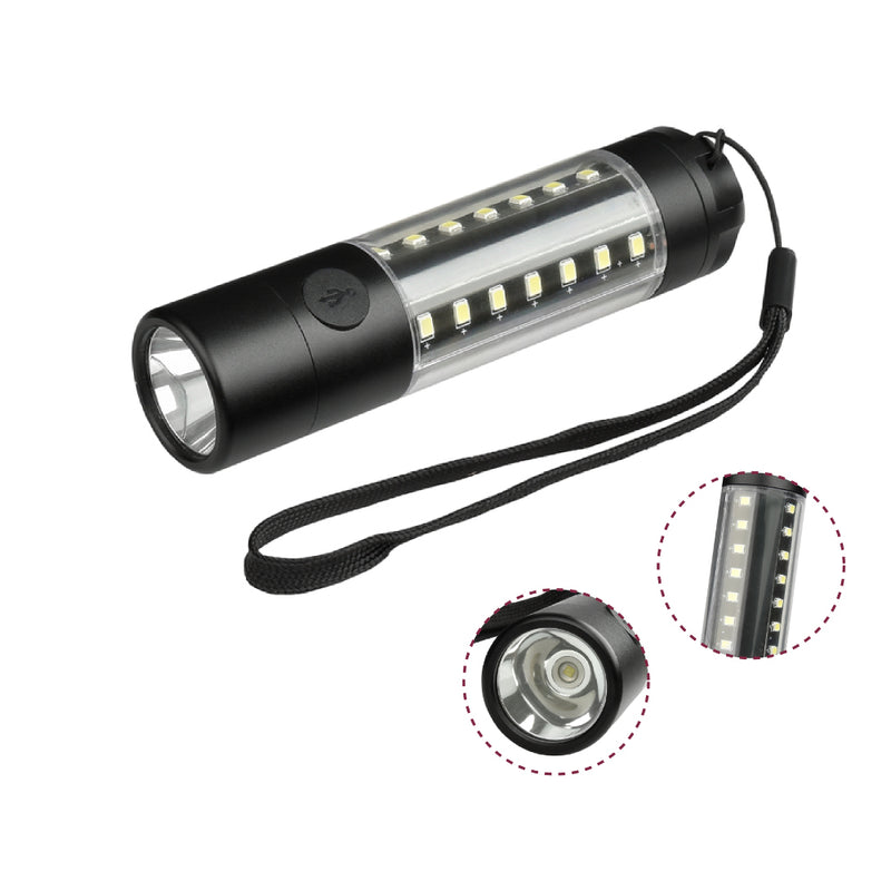 XANES 3509-A T6+28*COB 1000Lumens 6Modes USB Rechargeable Brightness LED Flashlight