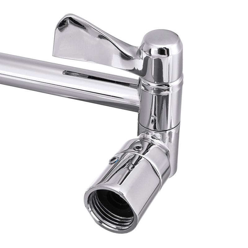11" Solid Brass Height & Angle Adjustable Extension Shower Wall Arm Bathroom