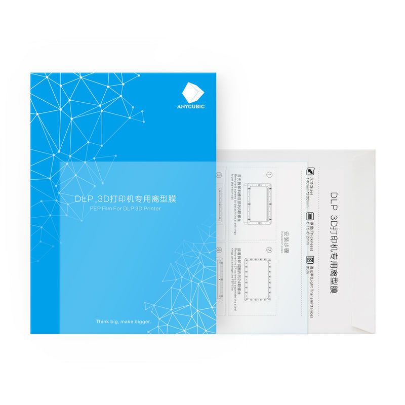 Anycubic 140x200mm SLA/LCD FEP Film For Photon Resin DLP 3D Printer 0.15-0.2mm 3D Printer Filaments