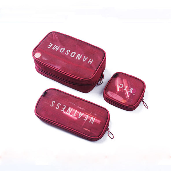 Honana HN-CB04 3PCS Travel Storage Bag Cosmetic Bags Digital Gadget USB Cable Organizer