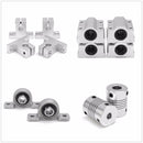 Machifit 15pcs 200mm Optical Axis Guide Bearing Housings Aluminum Rail Shaft Support Set CNC Parts