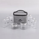 Naturehike NH17T011-P 8Pcs/set Seasoning Box Spice Jar Cruets Pouch Picnic BBQ Condiment Flavouring Tool Kit Storage Bag Outdoor Camping